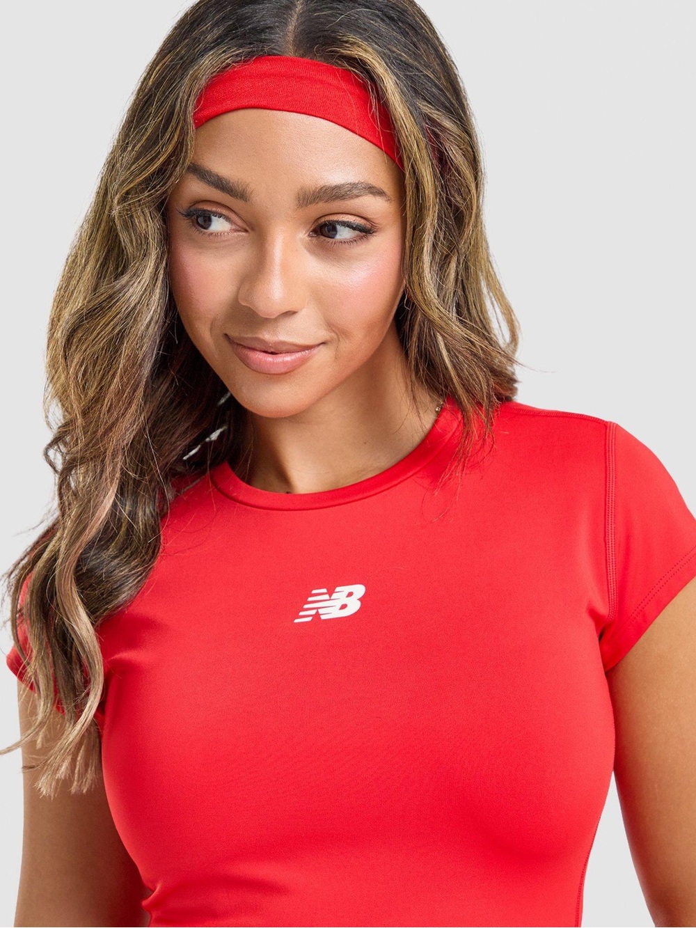 New Balance Short Sleeve Performance Tee in Neo Flame